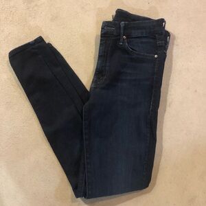 MOTHER High Waisted Looker Jeans Size 27 Coffee, Tea or Me Wash Blue